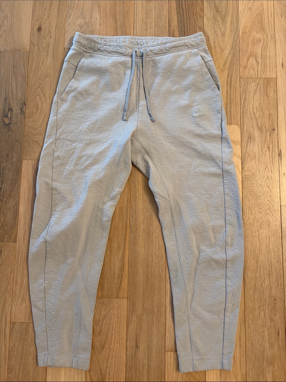 Nike Sportswear Tech Fleece Joggers Sweatpants Light Gray Embroidered Logo